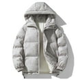 thumbnail image 5 of YueHuiYing Womens Hooded Quilted Jacket Mid-Length Padded Warm Winter Heavyweight Coat Outerwear, 5 of 6