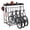4 parking spaces, variant on Freestanding Bike Stand Rack with Adjustable Range1.5"-4",Vertical Bike Stand with Storage Basket,Bicycle Storage Organizer for Mountain,Road,Hybrid