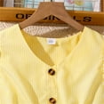 thumbnail image 6 of Spazoro Little & Big Girls Cute Outfit Sets, Summer Solid Color Crew Neck 2-Pieces Short Sleeve Shirt and Skirts Sets Yellow Size 9 T, 6 of 9