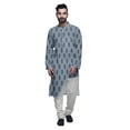 thumbnail image 1 of Atasi Printed Long Asymmetric Kurta Pajama Set For Men Party Wear Clothing, 1 of 4