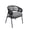 Dark Grey, variant on Dayalane Outdoor Dining Chairs Set of 2, Modern Rope Woven Patio Armchairs with Curved Back, Weather-Resistant Metal Frame, Balcony Backyard Bistro Seating, Dark Grey