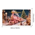 thumbnail image 2 of Gran pancarta para puerta de garaje exterior para la temporada navideña, porche delantero, jardín, letrero festivo colgante de bienvenida con diseño de Papá Noel, renos y muñeco de nieve, fiesta ..., 2 of 5
