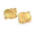 thumbnail image 2 of Ion Plating(IP) 304 Stainless Steel Links Connector Charms Shell Shape Real 18K Gold Plated 17x13x3.5mm Hole: 1mm, 2 of 3