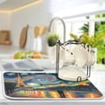 thumbnail image 5 of Dish Drying Mat Kitchen Pad Large Counter Absorbent Dish Mats Drainer Eiffel Tower under The Stars, 5 of 8