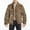 05 Khaki, variant on Faux Fur Jacket Men Fuzzy Fluffy Leopard Coat Long Sleeve Open Front Thicken Warm Winter Coats Short Teddy Jackets
