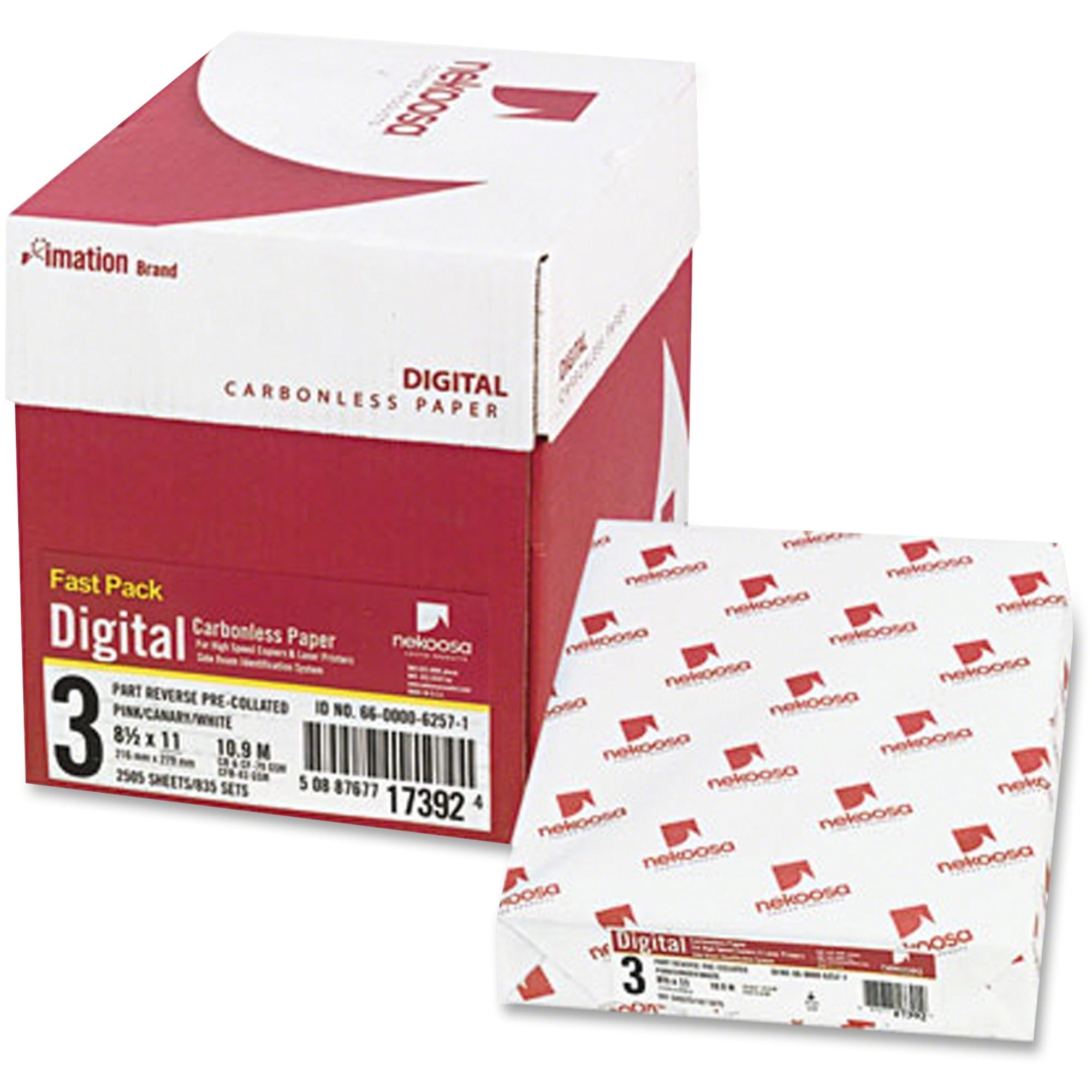 Nekoosa Carbonless Paper - For Laser Print - Letter - 8.50" X 11" - 92 Brightness - 1 / Carton - White, Canary, Pink (nek-17392)