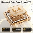 thumbnail image 3 of Active Noise Cancelling Headphones -45dB, Bluetooth Headphones 5.4, 60H Playtime Wireless Earbuds, Bass Boosted by 90%, ENC Clear Call, Over Ear Headphone for Travel Home Office PC Soot Black, 3 of 12