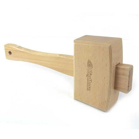mallet wood wooden hammer beech carving horn oz crushed ice hole