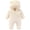 White, variant on Coerni New Born Fleece Hooded Crawling Suit Cute Baby Bear Shape Jumpsuit Baby Boy Girl Cute Furry Hood Romper Winter Clothes