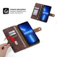 thumbnail image 2 of SaniMore for Google Pixel 7 6.3" 2022 Wallet Case, [Removeable Wrist Strap][Zipper Cash Pocket + Card Slots] Flip Kickstand Full Protective Magnetic Closure Retro Cover for Google Pixel 7, Brown, 2 of 9