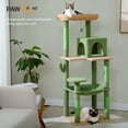 thumbnail image 2 of PAWZ Road Cat Tree 56" Sisal Scratching Posts Tower with Large Perch Hammock for All Indoor Cats,Green, 2 of 8