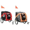 thumbnail image 3 of vidaXL Dog Bike Trailer Foldable Dog Bicycle Carrier Dog Buggy Cart for Bike, 3 of 4