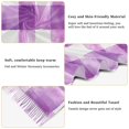 thumbnail image 5 of FORMRS Womens Scarf Winter Soft Long Big Warm Shawls Wrap Tassel Scarves, Purple and White Pattern, 5 of 9