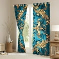 thumbnail image 3 of Erosebridal Gothic Damask Curtains for Living Room,Victorian Floral BlackoutCurtains Set of 2 (38x54),Retro Aztec Theme Curtains and Drapes (38x54),Breathable Room Decor, 3 of 7