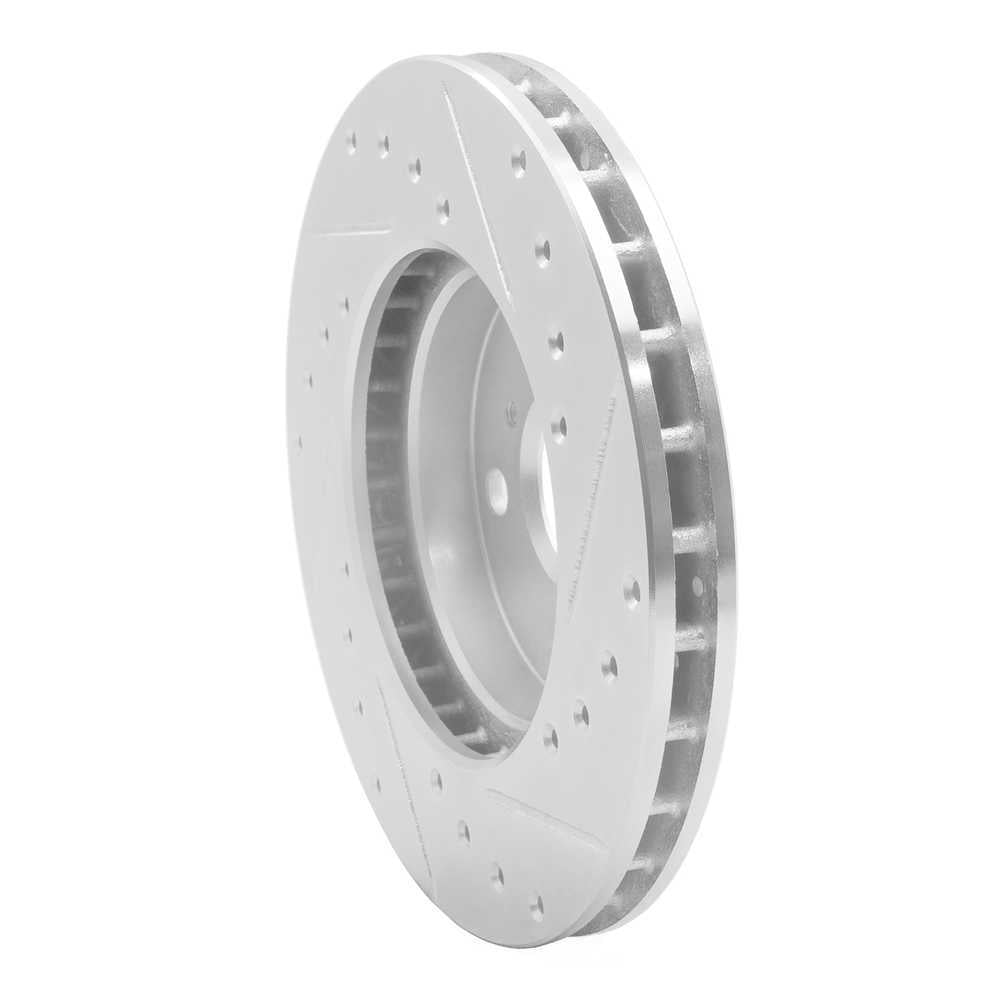 Dynamic Friction Company 631-76041L DFC Brake Rotor - Drilled And Slotted - Silver