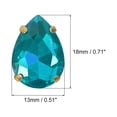 thumbnail image 2 of Unique Bargains 20Pack Teardrop Sew on Rhinestone - 18x13mm Glass Teardrop Crystal Rhinestones in Gold Prong Setting (Lake Blue), 2 of 7