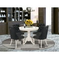 thumbnail image 2 of East West Furniture 5 Piece Kitchen Set Contains a Round Dining Table with Pedestal, 2 of 7