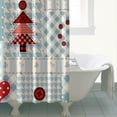 thumbnail image 4 of Shower Curtain for Bathroom Snowman Snowflake Silver Red Christmas Shower Curtains Durable Cool Bathroom Curtains Hooks Included,72x72Inch, 4 of 5