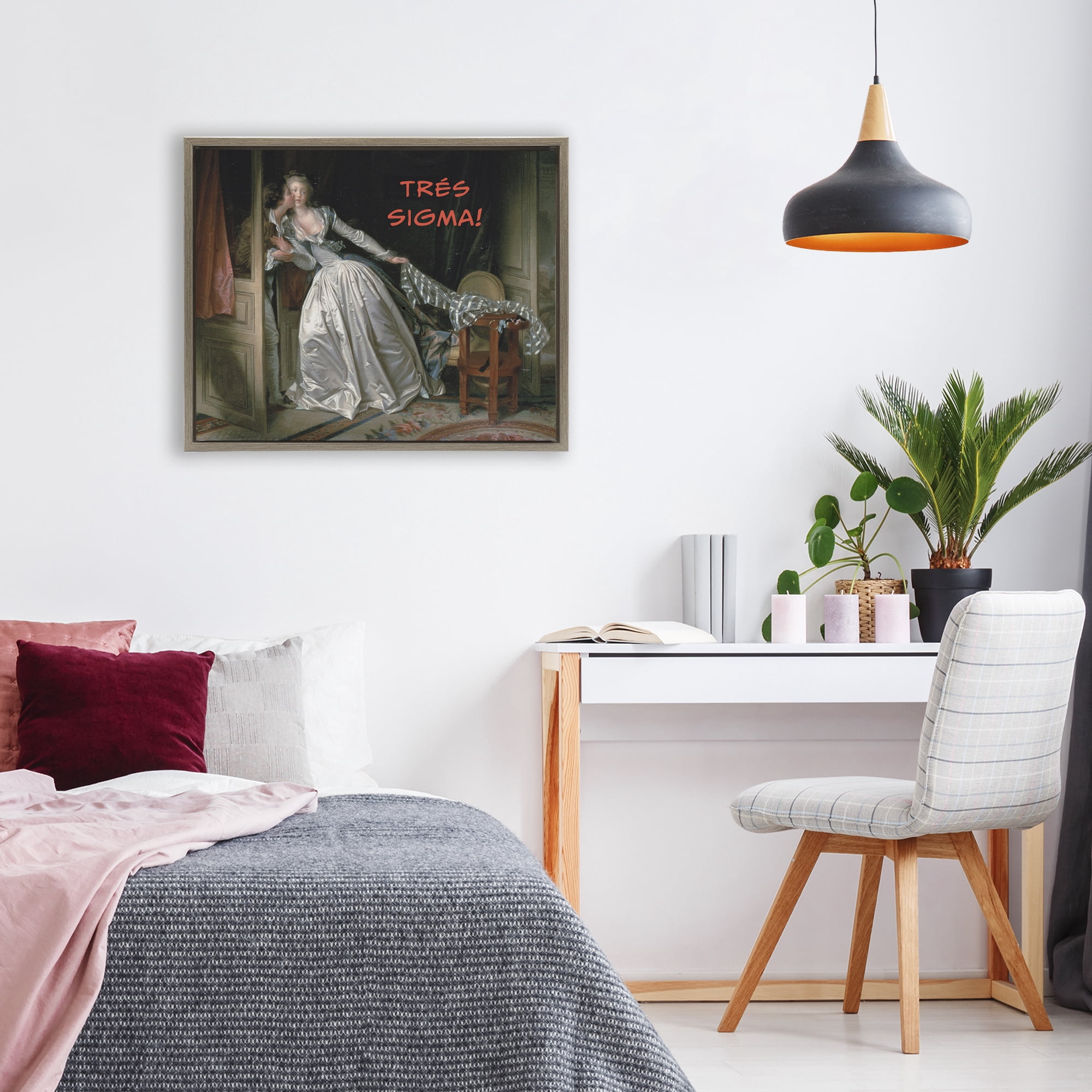 Stupell Industries Iconic Tres Sigma Brown Framed Floater Canvas Wall Art, design by Grotto Studios