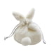 thumbnail image 2 of Bolsa De Almacenamiento De Peluche Bolsa de almacenamiento con cordón y orejas de conejo blanco para dulces de Pascua, ideal para decoraciones navideñas (1 unidad) JASKFLY, 2 of 8