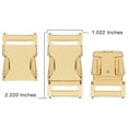thumbnail image 2 of 5 - Country Brook Design® 3/4 inch Contoured Brass Plated Side Release Buckles, 2 of 2