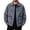Gray, variant on Men's Jean Jacket Retro Long Sleeve Button Down Denim Jacket Baggy Basic Solid Distressed Casual Coat