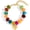 Colorful, variant on Chunky Beaded Bracelet for Women Boho Stacking Bracelet with Gold Heart Charm Trendy Adjustable Bracelet in White Green & Colorful Beads Perfect Daily Wear Jewelry Gift Set