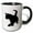 Black/White, variant on 3drose, Cute Baby Black Cat Silhouette Tail Held High Vector Cut Out, 11oz Mug