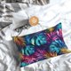 thumbnail image 5 of Fotbe Colorful Tropical Leaves Funda de Almohada Decorativa Estilo Occidental, Lujo en Algodón, Fundas para Almohadas King, Cojín Estampado para Decoración del Hogar-20"x30", 5 of 6