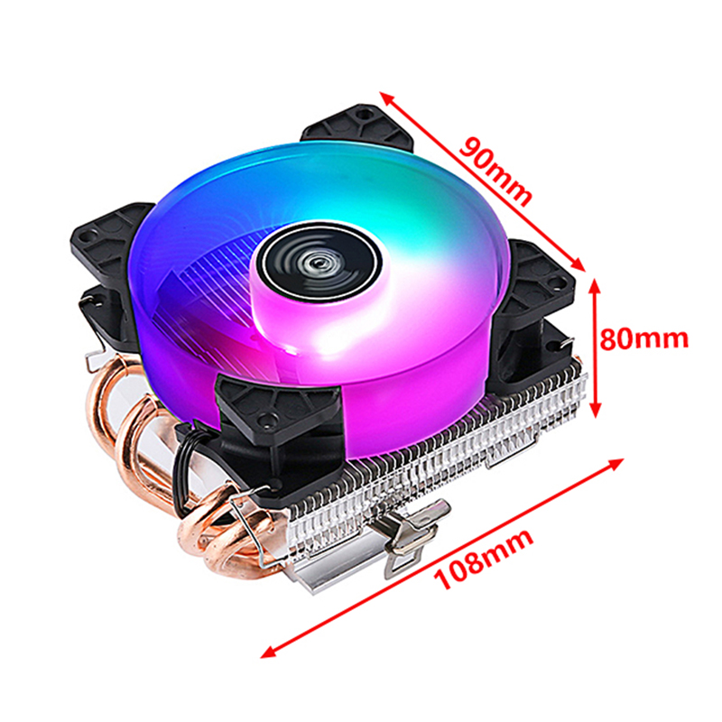 2/4 Heat Pipe Cooling 90mm Fan CPU Air-cooled Radiator PC Cooler For Installing LGA2011 2066 x79 x99 E5 115x 1200 1700 i3 i5 AMD
