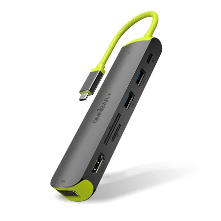 Omnibar OMNHUB7P60B10 USB C Hub 7-in-1
