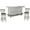 Alpine Gray, variant on Home Bar and Swivel Bar Stools with Back in European Cottage White 3 Piece Set