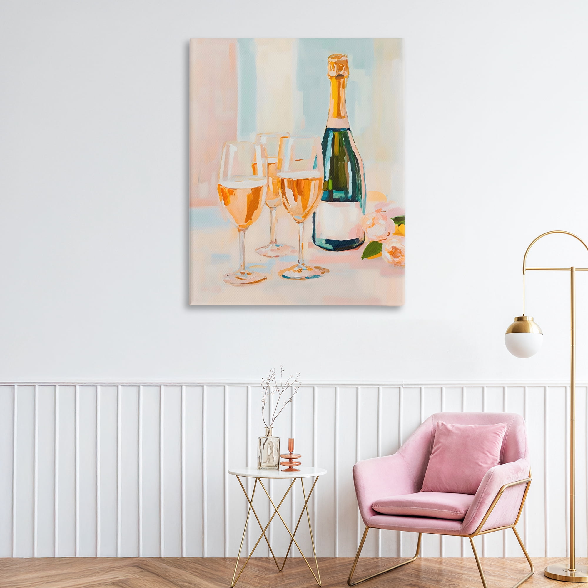 Stupell Industries Champagne Triple Toast Canvas Wall Art, design by The Prints Vibe