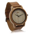 thumbnail image 2 of Angie Wood Creations Bamboo Men’s Watch With Leather Strap, 2 of 7