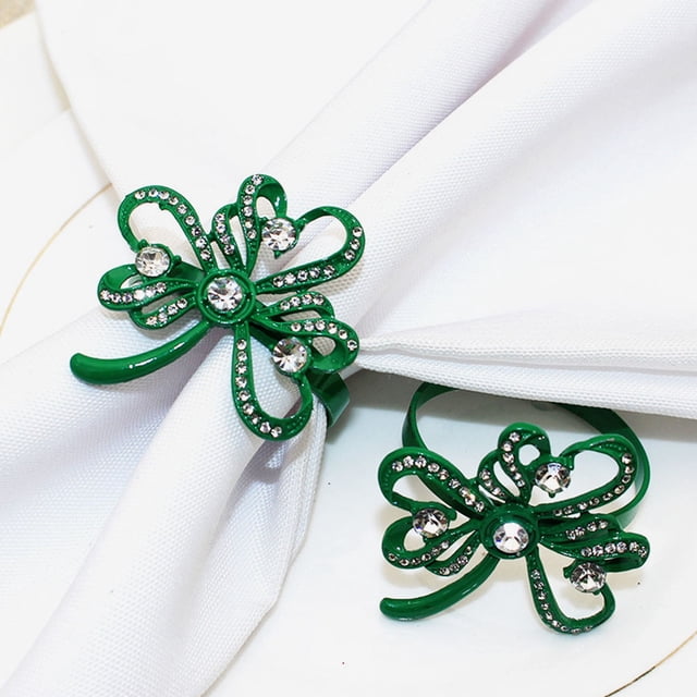 NUOLUX 4Ud Para Servilletas Verde Para De Fiesta De Aleación