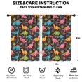 thumbnail image 2 of Blackout Kids Curtains,DarkBrown Cartoon Dinosaurs Colorful Plants Pattern Childrens Insulated Curtains Set Of 2,Bedroom Essentials,Toddler Room Decor 42"x63", 2 of 5