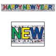 thumbnail image 1 of Bannière Franges Métallisée Joyeux Nouvel An (Pack de 12), 1 of 1