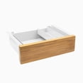 thumbnail image 1 of Desky Minimal Under Desk Drawer - Teak Hardwood / White, 1 of 10