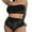 Black, variant on Womens Swimwear Velvet Solid Leopard Bandeau High Waist Bikini Womens Summer Tops,Purple,XL