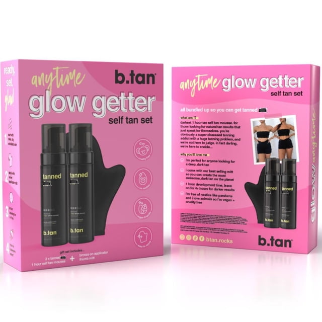 Autobronceador B.TAN Anytime Glow Getter Pack de 2 Mousse