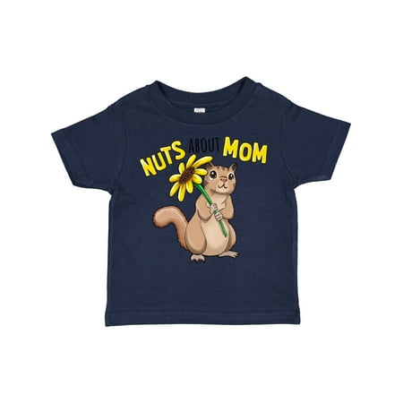 

Inktastic Nuts About Mom Cute Chipmunk with Sunflower Boys or Girls Toddler T-Shirt