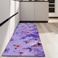 thumbnail image 4 of Purple Butterfly Flower Pattern Kitchen Rug Mat,Kitchen Runner Rugs Non Skid Washable,Decorative Kitchen Floor Mats for Kitchen,Sink,Laundry,17"X47", 4 of 5
