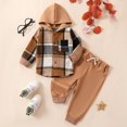 thumbnail image 2 of Kogui Boy Outfits Boys Matching Sets Pullover Hoodie and Jogger Warm Set for Boys 2 Piece Bundle Size 8-9 Years (Brown,8-9 Years), 2 of 7