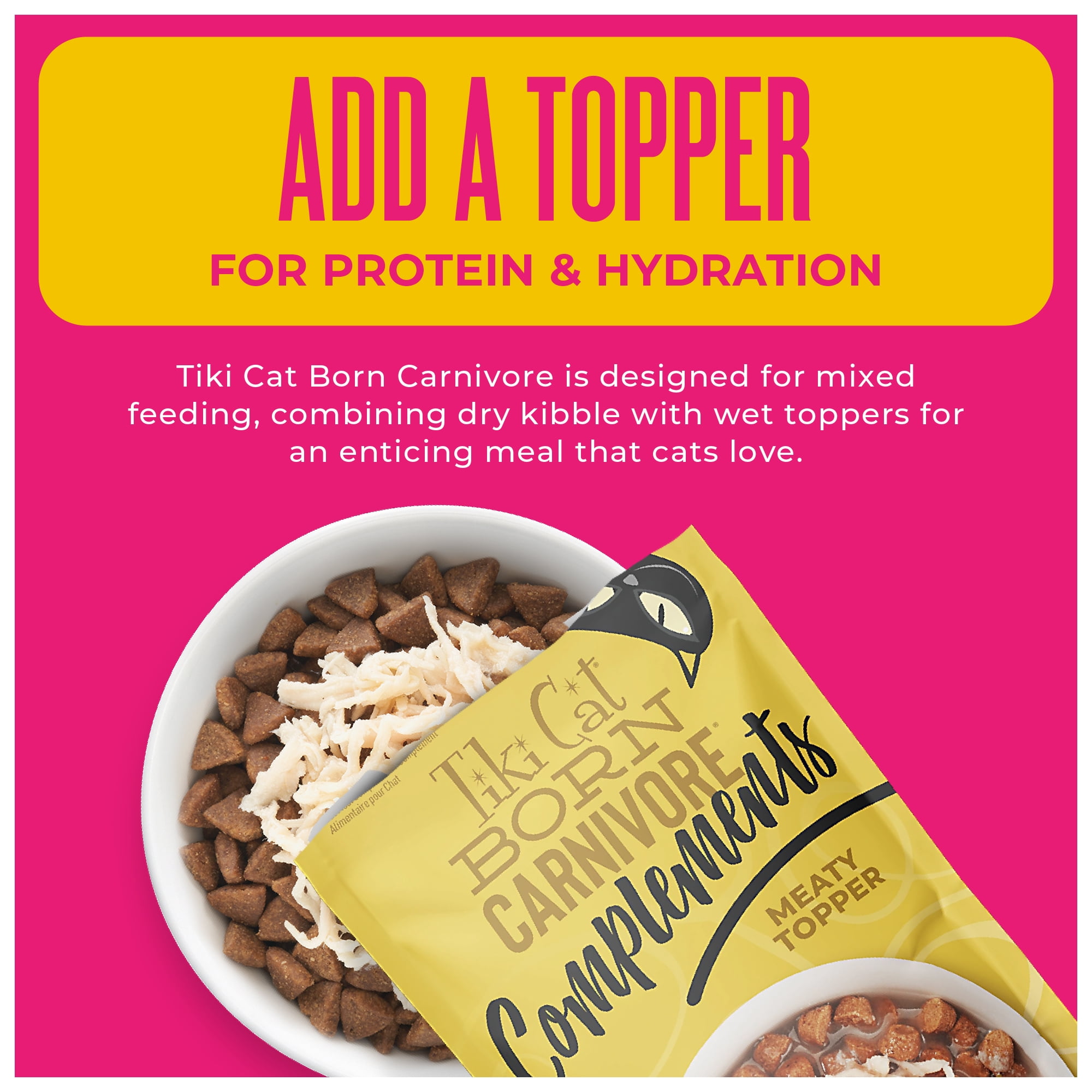 Tiki Cat Born Carnivore Wet Cat Food, Mousse, Tuna Recipe in Tuna Broth, 2.4 oz. Pouch