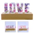 thumbnail image 4 of Lámpara de auténticas conservadas flores eternas románticas led lámpara para boda, Valentín, - Púrpura Colco Luz de noche de amor, 4 of 7