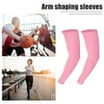 thumbnail image 2 of Unique Bargains 1 Pair Arm Shapers Arm Slimming Sleeves Fat Burning Light Weight Pink Polyester, 2 of 6