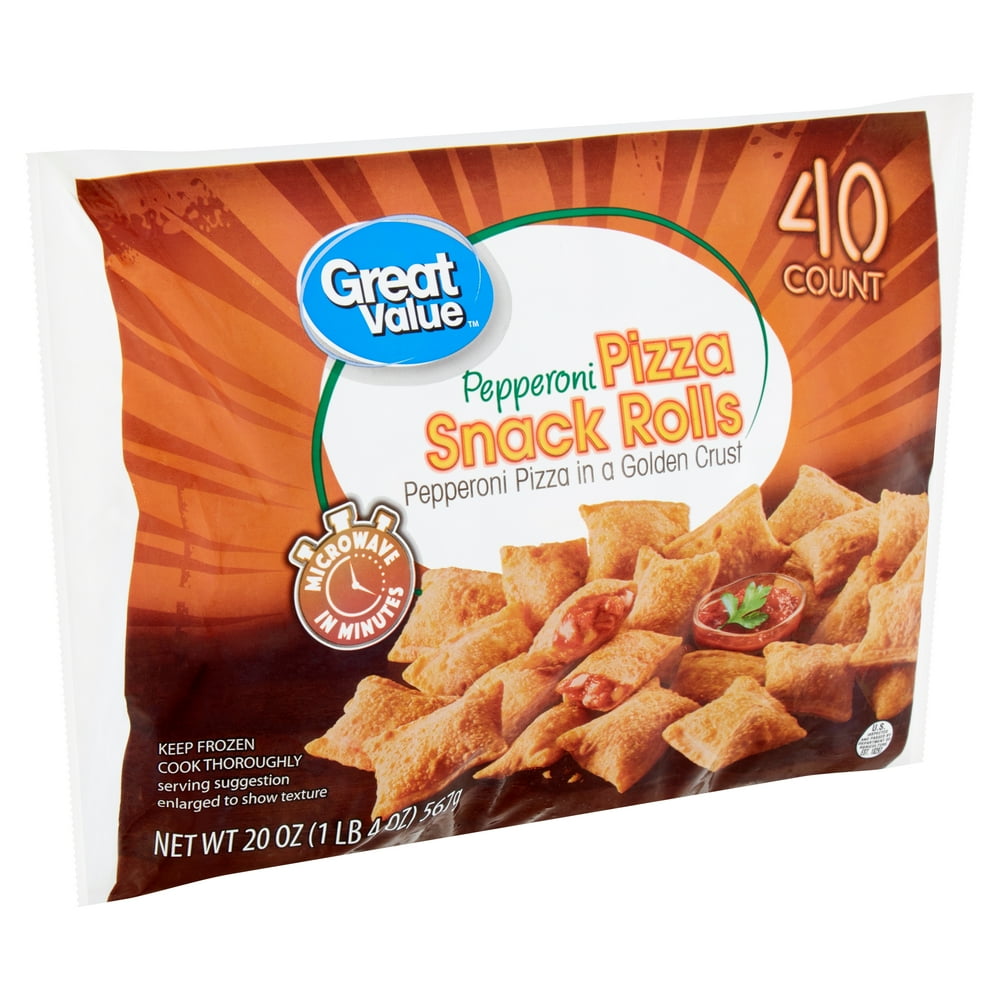Great Value Pepperoni Pizza Snack Rolls, 40 count, 20 oz