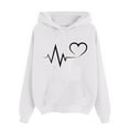 thumbnail image 4 of Womens Loose Heart Printed Hoodie Sweatshirt with Pocket Long Sleeve Hooded Pullover Cotton Fleece Tops S-XXXL (3X-Large, White), 4 of 6
