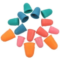 ibasenice 15Pcs Soft Rubber Finger Pads for Gaming Money Counting Writing and Sorting Use