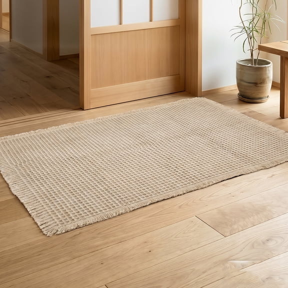 BouPower 24"x36" Handwoven Sisal Door Mat, Non Slip Entryway Doormat for Front Door, Durable Natural Fiber Welcome Mat for Indoor Outdoor Entrance, Rustic Floor Mat for Porch, Patio, Hallway